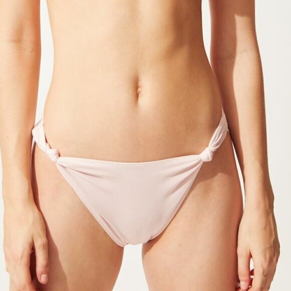 New Solid & Striped The Jade Rib Ballet P Barbie Pink Swim Bikini Bottom Small - Picture 1 of 16